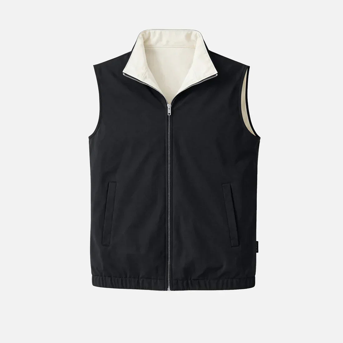 Reversible Gillet (Schwarz/Beige)